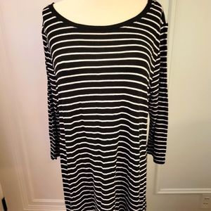 Lane Bryant 14/16 black & white striped dress